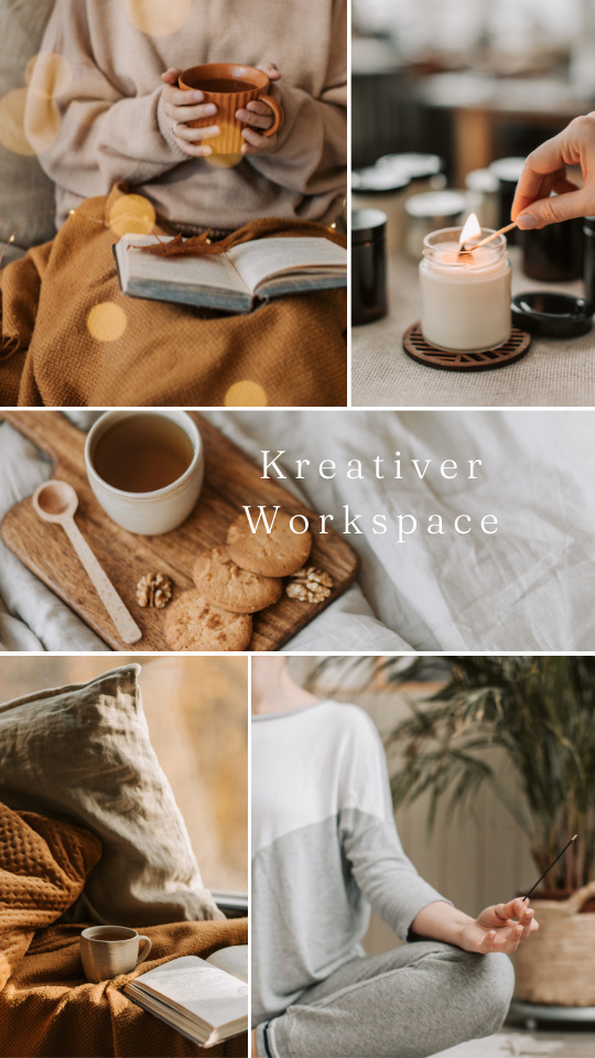 erschaffe einen kreativen Workspace mit Kaffee, Tee, Gemütlichkeit